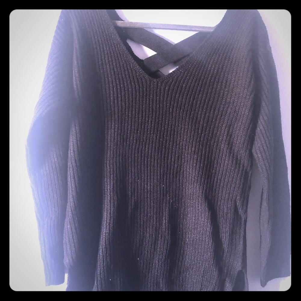 Oversized black sweater